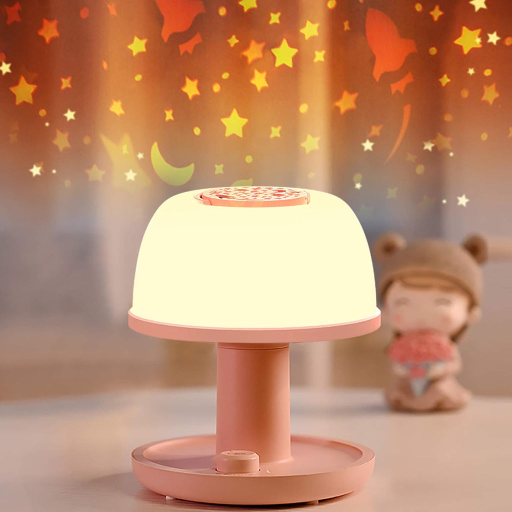 LICKLIP Toddler Night Light Lamp, Dimmable LED Bedside Lamp with Star Projector, Kids Lights Timer Design & Color Changing, Portable…