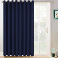 Yakamok Room Darkening Extra Wide Blackout Curtains for Living Room, Sliding Glass Door Home Blackout Curtains for Villa/Hall(Navy Blue…