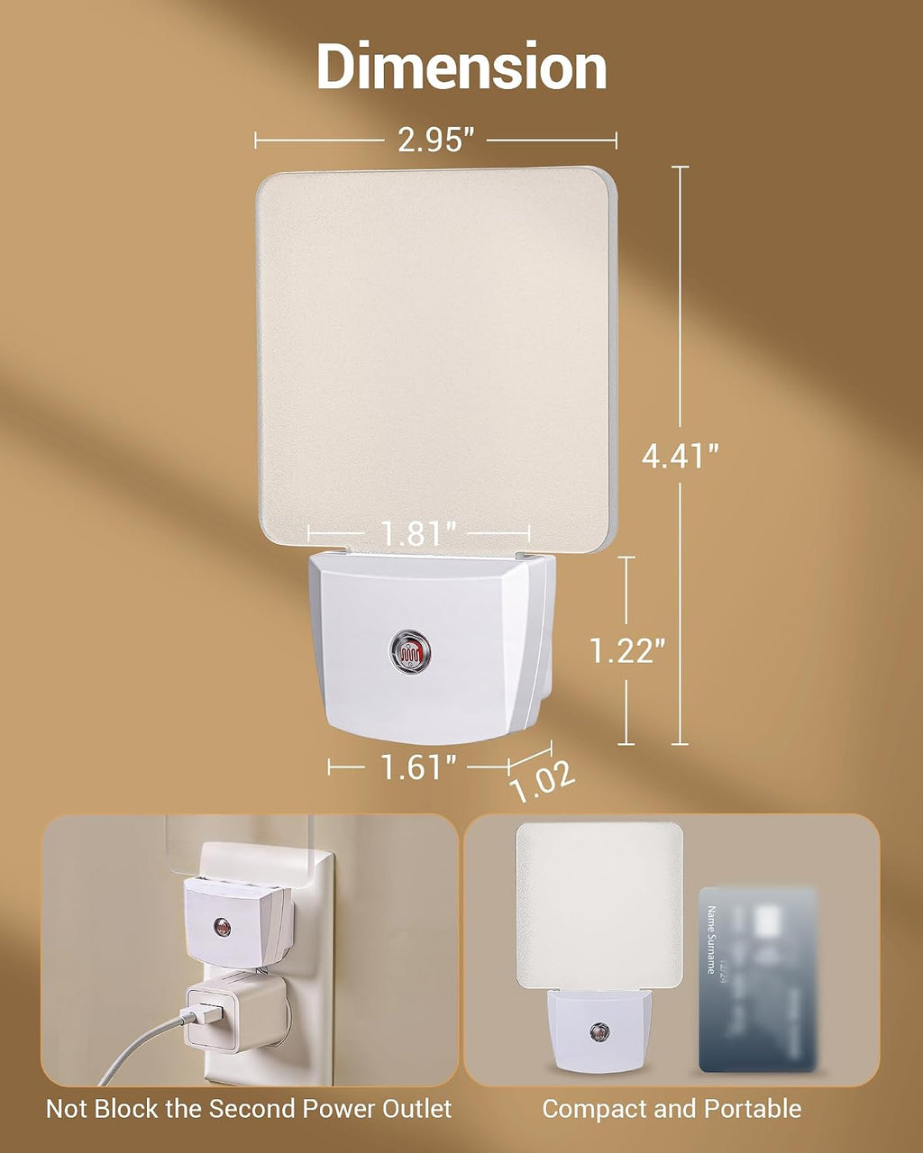 DEWENWILS Night Lights Plug into Wall, LED Night Lights for Kids, Dusk to Dawn Sensor, 3000K Warm Nightlight for Nursery Room, Bathroom…