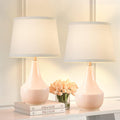 GyroVu 18" Table Lamp Set of 2, Ceramic Lamp Classic Beside Lamps Nightstand Lamp Modern Bedside Lamp for Living Room, Bedroom & Office…