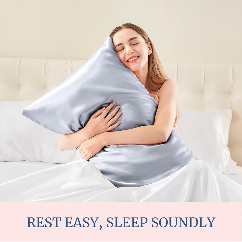 Bedelite Satin Pillowcase for Hair and Skin, Super Soft and Cooling Similar to Silk Pillow Cases 2 Pack with Envelope Closure, Gift for Wom…
