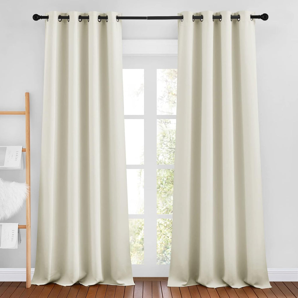 NICETOWN Room Darkening Window Curtains 90 inch Length - Thermal Insulated Grommet Light Blocking Solid Curtain Drapes for Bedroom/Living…