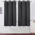 Lemomo Dark Grey Thermal Blackout Curtains/38 x 63 Inch/Set of 2 Panels Room Darkening Curtains for Bedroom 63 Inch Grey