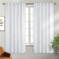 BGment White Back Tab Curtains for Bedroom - 42 x 63 inch Rod Pocket Thermal Insulated Room Darkening Curtains for Living Room, 2 Panels Se…