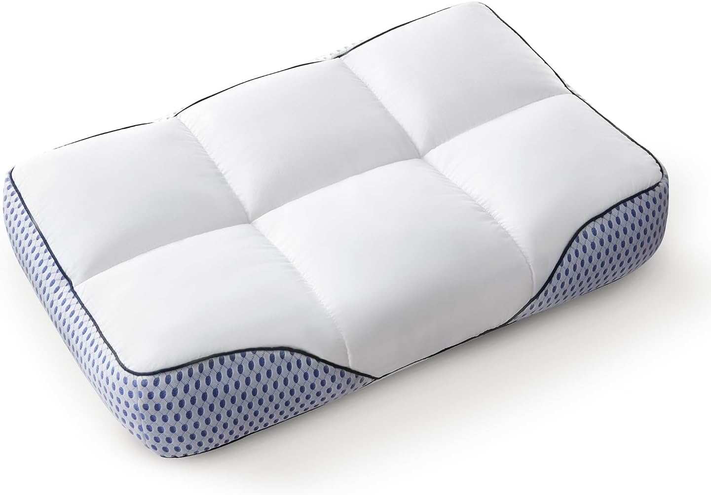 Glaciman Firm Shredded Memory Foam Bed Pillow, Ergonomic Neck and Shoulder Support for Back and Side Sleepers, Machine Washable, Breathable…