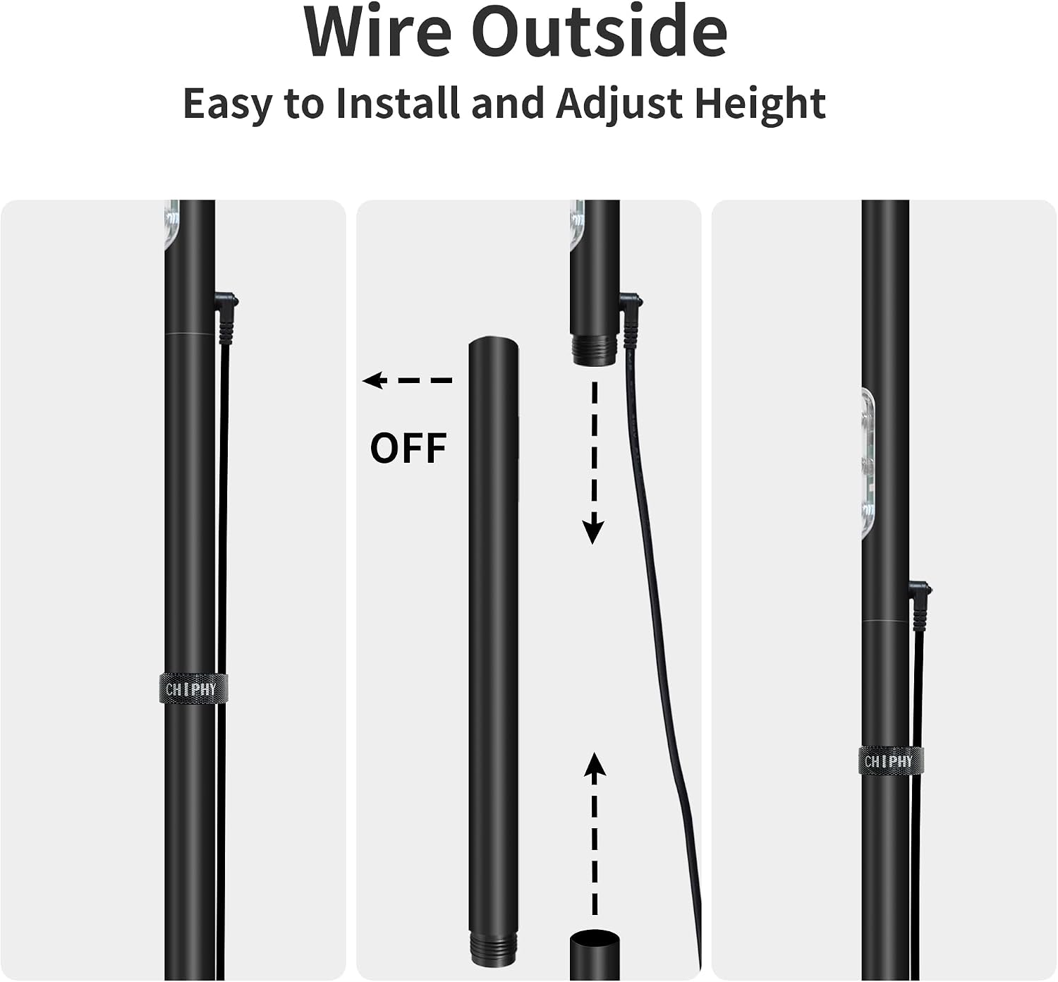 chiphy 60W Torchiere Floor Lamp, Sky LED Floor lamp, 76'' Height Adjustable, 10-Level Brightness & Color Temperature, 360° Adjustable…