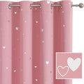 Smileweaver SMILE WEAVER Pink Kids Curtains for Girls Bedroom Silver Print Window Drapes Soft Thick Thermal Insulated Window Treatment Grom…