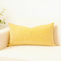 Slow Cow Chenille Rectangular Pillow Cover Pillowcase Decorative Lumbar Throw Pillow Cover for Couch Sofa 12 x 24 Inches Yellow