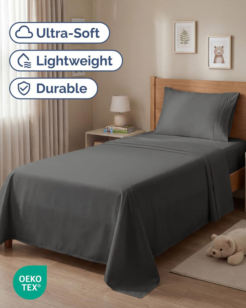 Twin Size 3 Piece Sheet Set - Comfy Breathable & Cooling Sheets - Hotel Luxury Bed Sheets for Women & Men - Deep Pockets, Easy-Fit, Extra…