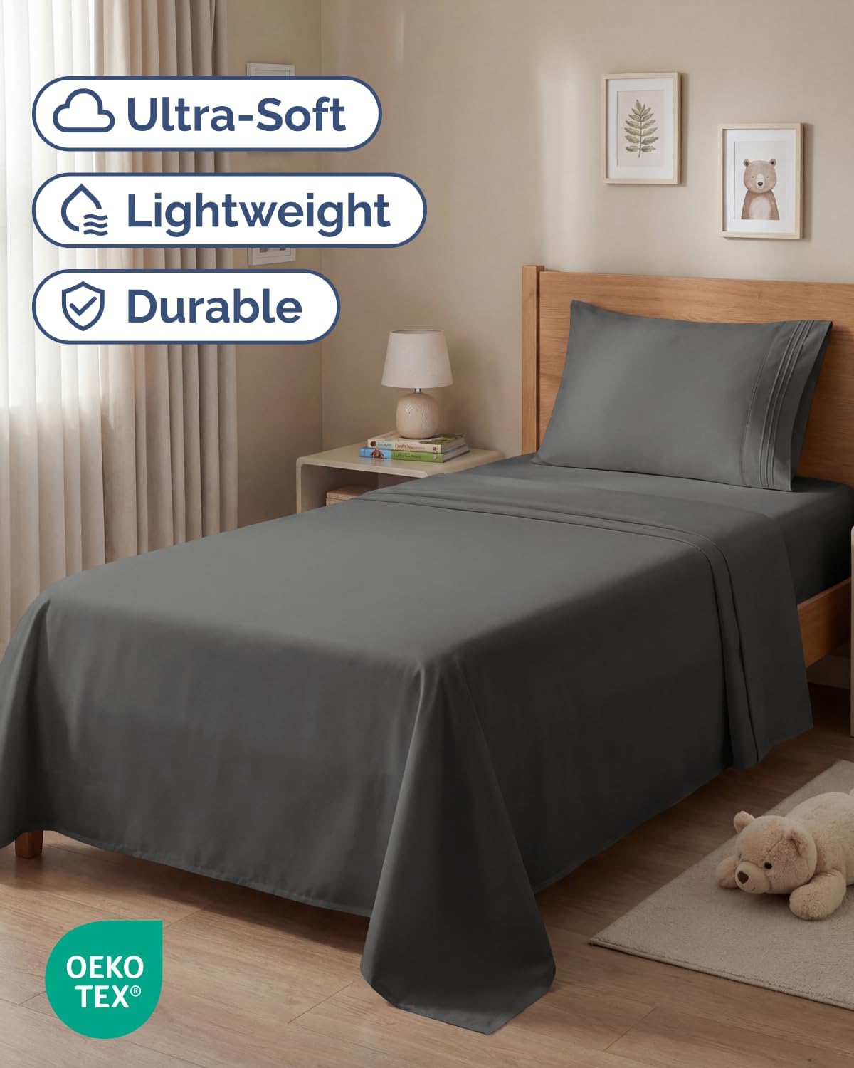 Twin Size 3 Piece Sheet Set - Comfy Breathable & Cooling Sheets - Hotel Luxury Bed Sheets for Women & Men - Deep Pockets, Easy-Fit, Extra…