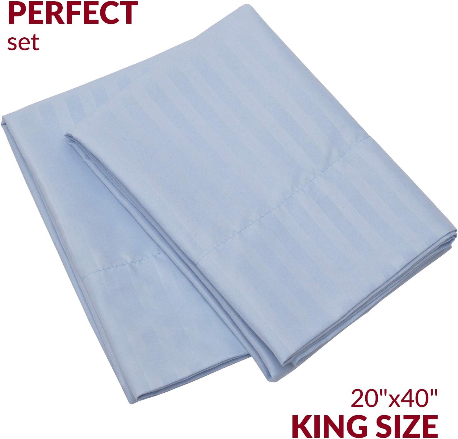 Mellanni Pillow Cases - Luxury, Extra Soft, Cooling Pillow Covers - 2 PC Iconic Collection Pillowcases - Envelope Closure (King 20" x 40",…
