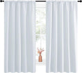 NICETOWN Greyish White Bedroom Curtain Panels - Multi-Function Noise Reducing Performance Window Treatment Thermal Insulated Room…