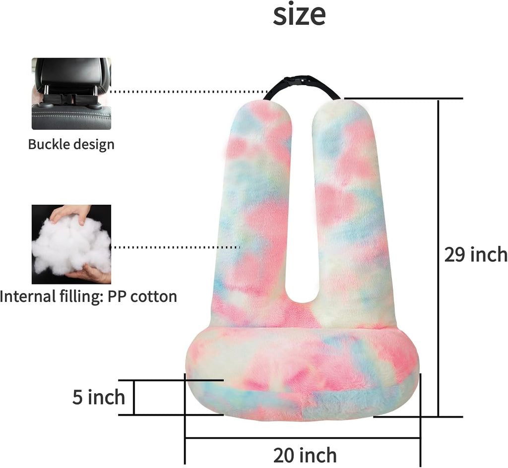 FHSGGP Travel Pillow Car Travel Sleep Support Pillow 2-in-1 Lap Pillow and Car Pillow with Neck and Body Support for Adults and Kids on…