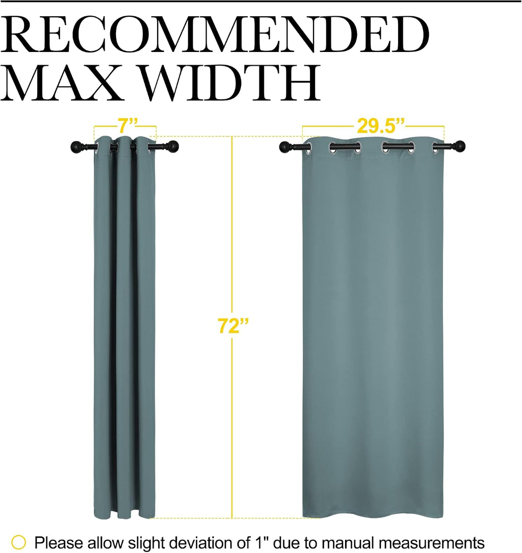 NICETOWN Modern Blackout Curtains Noise Reducing for Bedroom, Thermal Insulated and Privacy Room Darkening Drape Panels for Boy's Guest…