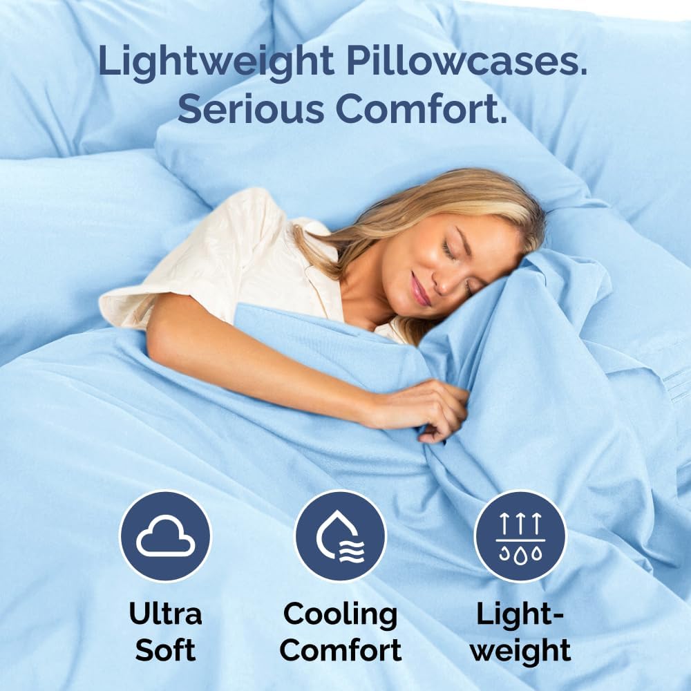 King Standard Pillow Cases Set of 6 - Ultra Soft Hotel Quality Pillowcase Covers - Comfy & Wrinkle Free - Shrink & Fade Resistant…