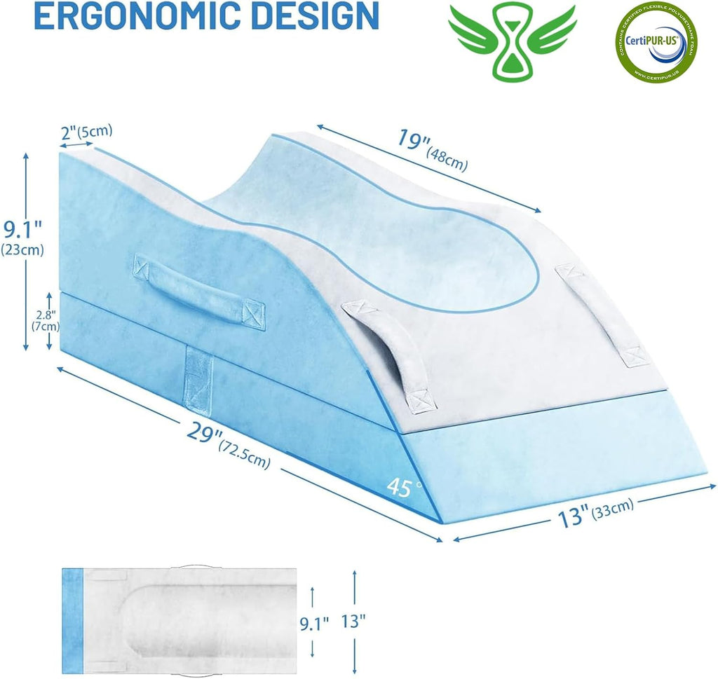 TranquilRelax Leg Elevation Pillows, Wedge Pillow for After Surgery, Memory Foam Leg Support Adjustable, Comfort comfort for Back…