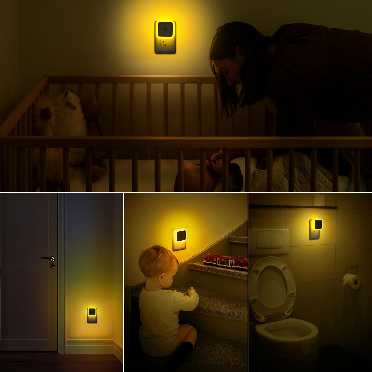 Sujeet Night Light, Night Lights Plug into Wall 8-Pack, Nightlight Plug in Night Light, Dusk to Dawn Night Lamp Led (Amber)