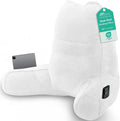 Sasttie Reading Pillow, Pillows for Reading or Relaxing – Ergonomic Support for Head, Neck, Back, and Lumbar, 21-Inch, White White