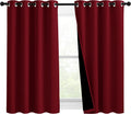 Nicetown Kitchen Full Blackout Curtain Panels, Super Thick and Soft Insulated Window Covers, 100% Blackout Draperies with Black Backing for…