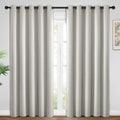 Yakamok Blackout Curtains Room Darkening Thermal Insulated Window Panels, Solid Grommet Top Drapes for Bedroom/Living Room(62Wx96L, Light…