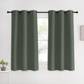 NICETOWN Thermal Insulated Curtains Blackout Draperies, Dark Mallard, Set of 2, 42 by 60 inches Long, Window Treatment Solid Grommet Room…