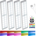 SZOKLED 58-LED Under Cabinet Lighting Wireless, RGB Motion Sensor Night Lights, Magnetic Under Cabinet Lights for Kitchen, Shelf, Stair…