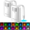 2 Pack Toilet Night Lights with Motion Activated Sensor,16-Color Changing LED Inside Toilet Bowl Nightlight, Cool Stuff for Bathroom…