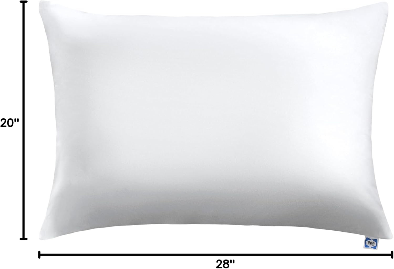Sealy Performance 100% Cotton Breathable Moisture Wicking Fabric Machine Washable Zippered Pillow Protector, Standard/Queen Size, 2 Pack, W…