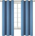 BGment Blackout Curtains for Bedroom - Grommet Thermal Insulated Room Darkening Curtains for Living Room, Set of 2 Panels (42 x 63 Inch, Fa…