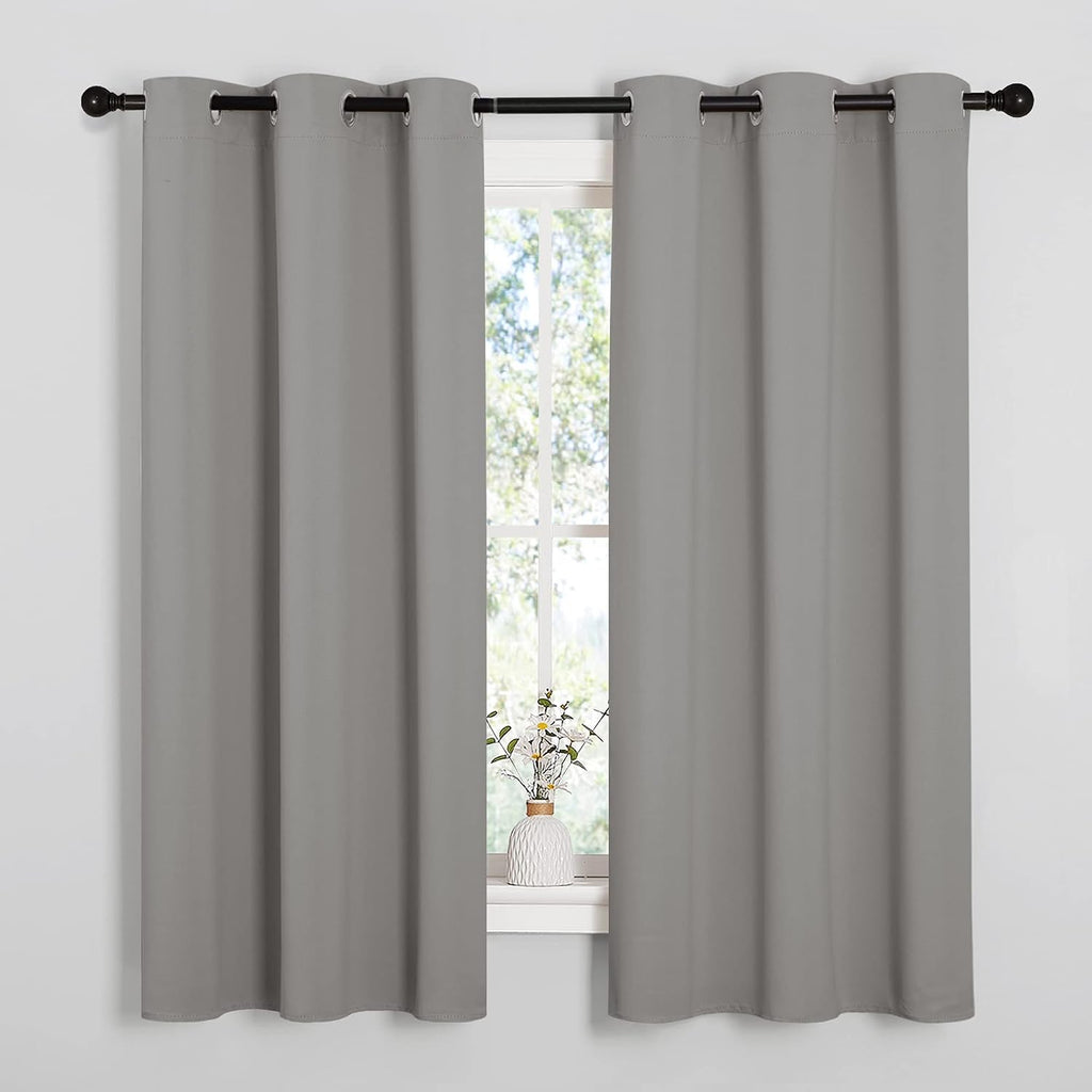 NICETOWN Blackout Curtains 63 inches Long, Thermal Insulated Solid Grommet Top Blackout Curtains/Drapes for Office (Sand Color, 1 Pair…