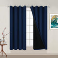 Yakamok Total Blackout Curtains 54 Inches Long, 100% Blackout Drapes for Bedroom, 2 Thick Layers Grommet Top Thermal Insulated Drapes for L…