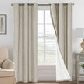 H.VERSAILTEX 100% Blackout Curtains for Bedroom Thermal Insulated Linen Textured Curtains Heat and Full Light Blocking Drapes Living Room…