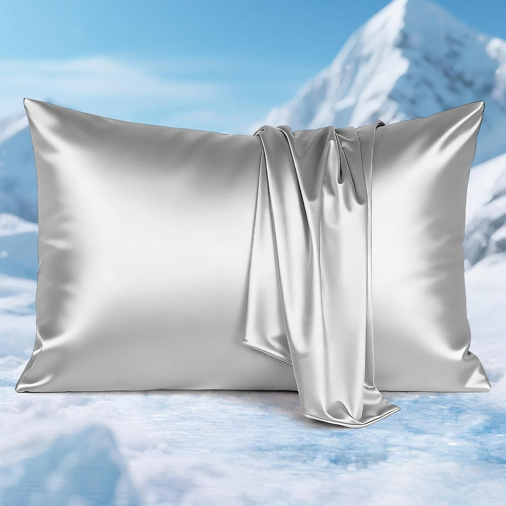 Avolare Cooling Pillow Cases, Arc-Chill 3.0 Cooling Pillowcases for Hot Sleepers, Zipper Satin Pillow Case Standard Size Set of 2, Silky Pi…