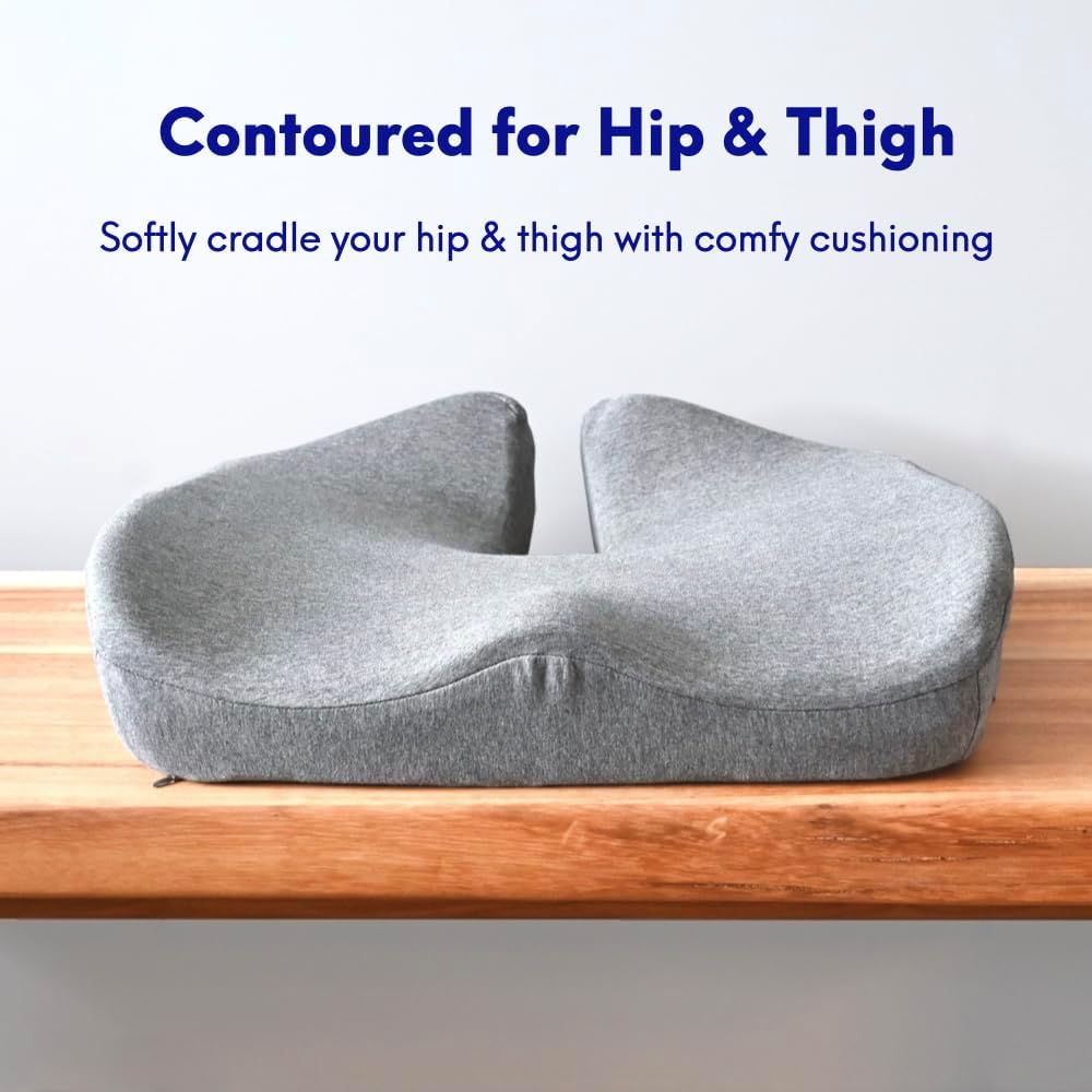 Cushionlab C CUSHION LAB Patented Pressure Relief Seat Cushion for Long Sitting Hours on Office/Home Chair, Car, Wheelchair - Extra-Dense M…