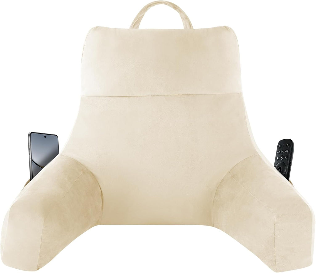 Ipynbap Back Pillow for Bed Sitting up, Reading Pillow for Sitting in Bed Adult, Back Support Pillow, Memory Foam Sit up Lounge Backrest Pi…