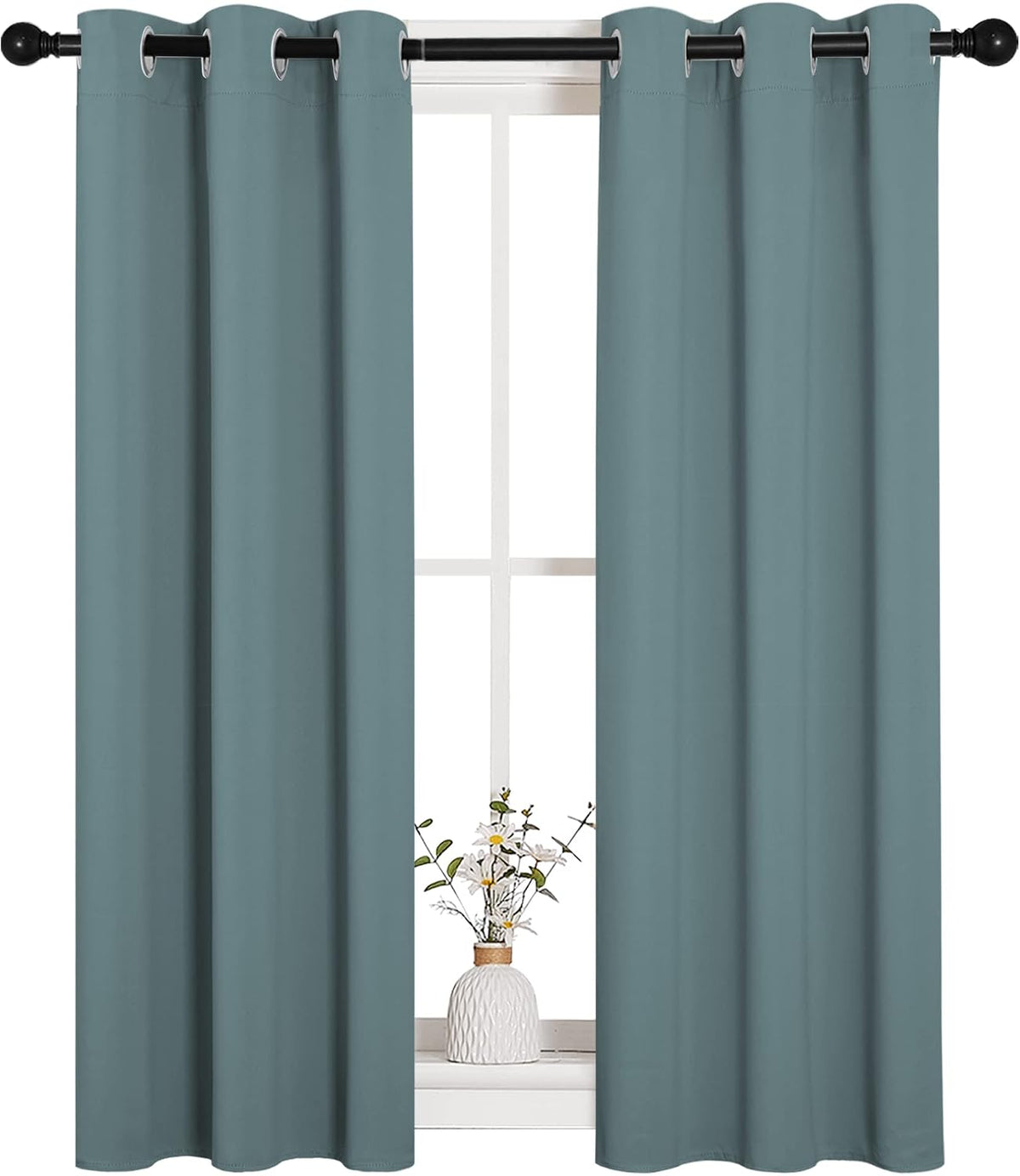 NICETOWN Modern Blackout Curtains Noise Reducing, Thermal Insulated and Privacy Room Darkening Drape Panels for Boy's Guest Room Door…