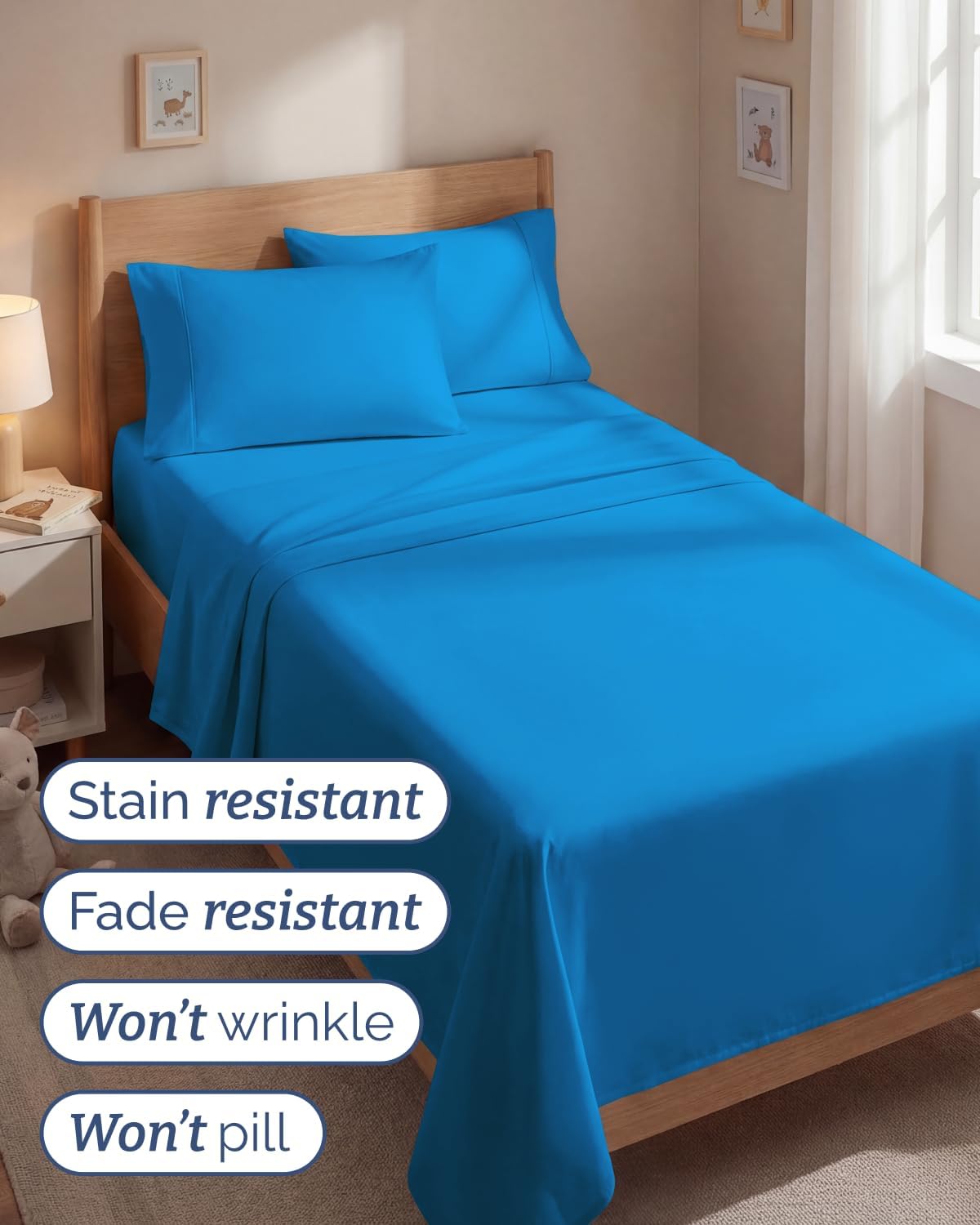 Twin 4 Piece Sheet Set - Comfy, Breathable & Cooling - Hotel Luxury Bedding for Women, Men, Kids, Teens & Children - 1 Flat & 1 Fitted…