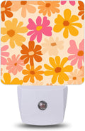 Retro Daisy Floral Night Light, Night Lights Plug into Wall with Dusk to Dawn Sensor for Bedroom Bathroom Hallway Kitchen, Decorative…