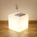 Mr.Go 14-Inch Color Changing LED Cube Light Stool, Glow Cube Seat for Kids, Modern LED Light Side Table, 16 RGB Colors Mood Lighting…