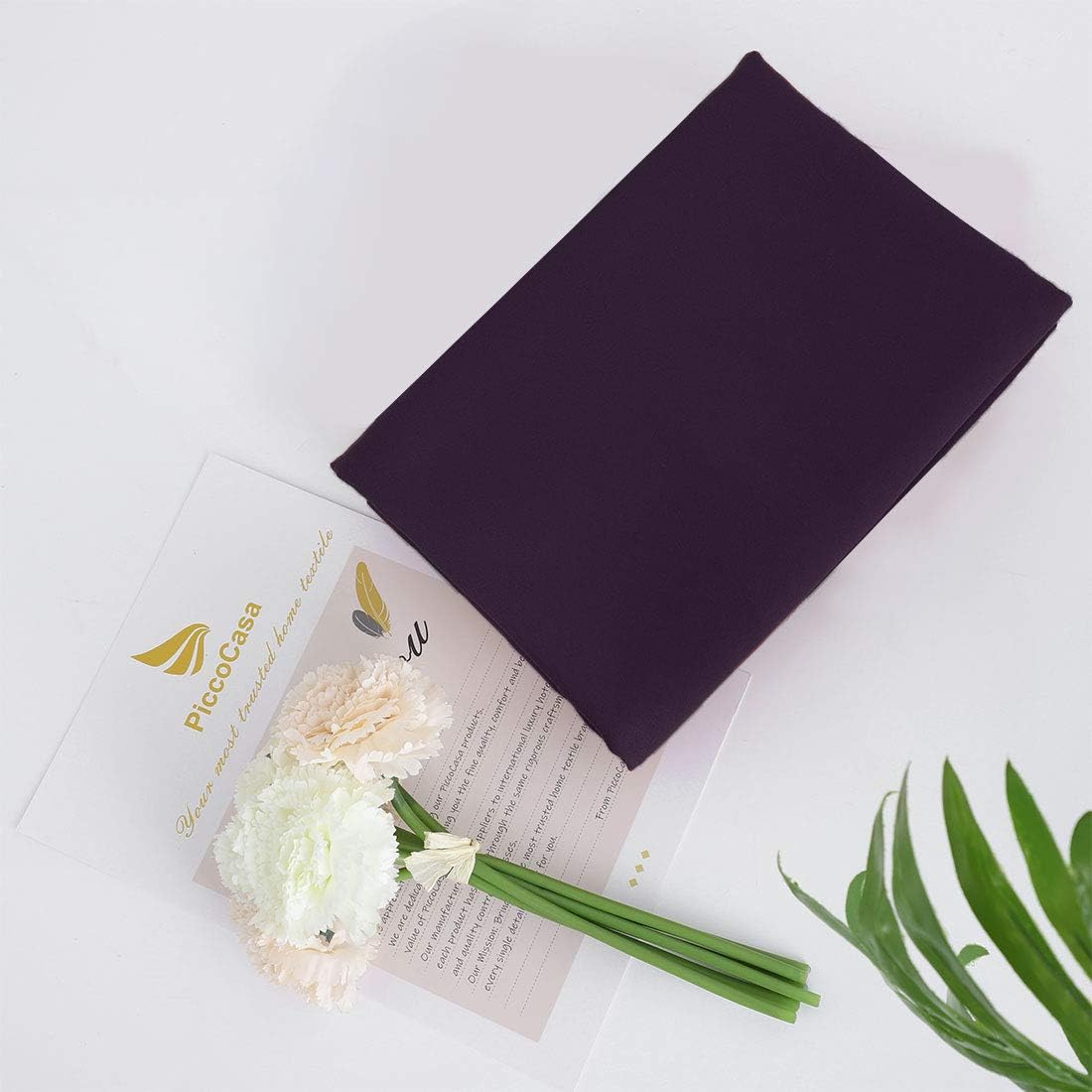 PiccoCasa Body Pillow Cover with Zipper Closure, 110 GSM Brushed Microfiber, Soft Long Cases for Body Pillows (20"x54") Plum cotton