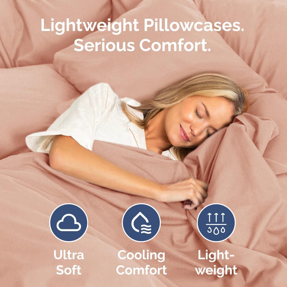 Queen Pillow Cases Set of 4 - Ultra Soft Hotel Quality Pillowcase Covers - Comfy, Cozy & Wrinkle Free - Shrinkage, Stain and Fade…