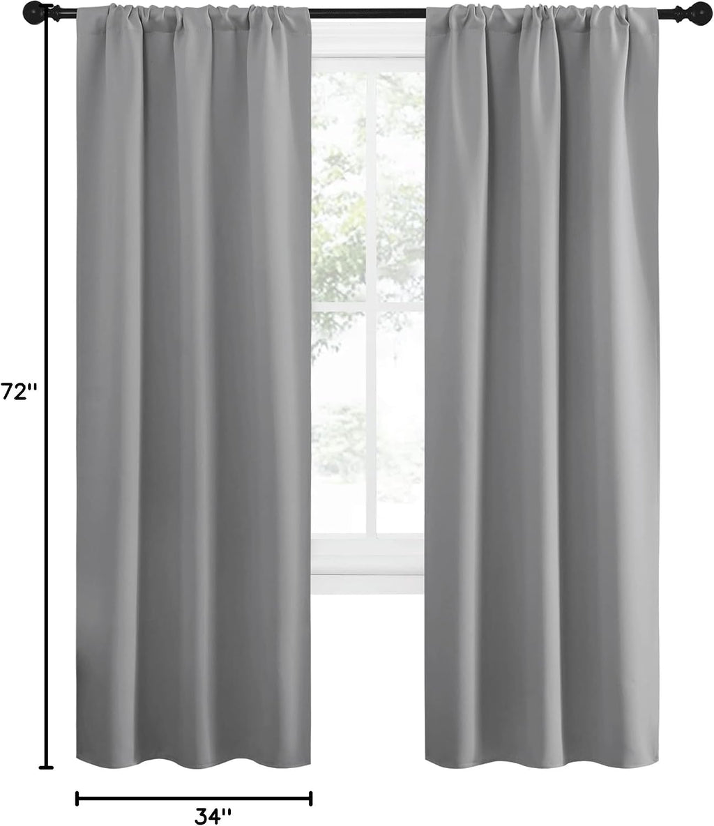 NICETOWN Sidelight Curtains for Front Door - Home Decoration Thermal Insulated Rod Pocket Blackout Blinds & Drapes for Small Windows…