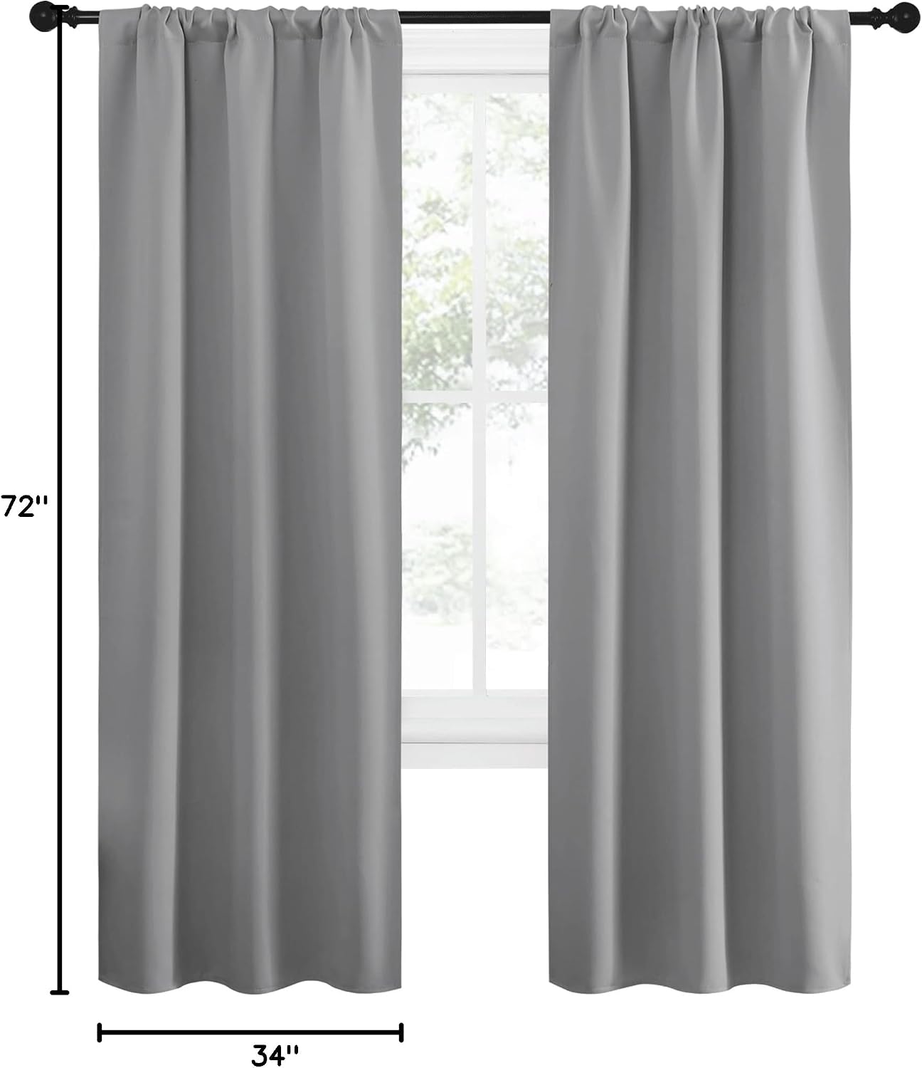 NICETOWN Sidelight Curtains for Front Door - Home Decoration Thermal Insulated Rod Pocket Blackout Blinds & Drapes for Small Windows…