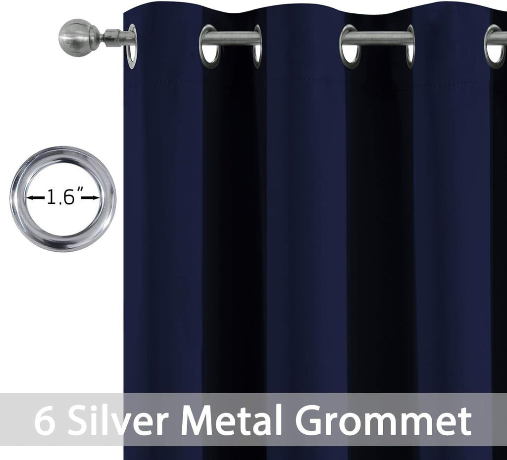 Yakamok 72 Inch Length Blackout Curtains for Bedroom, Thermal Insulated Room Darkening Grommet Top Window Drapes for Living Room,42W x…