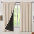BGment Champagne Blackout Curtains for Bedroom 63 Inch Length, Thermal Insulated Full Room Darkening Soundproof Window Curtains Drapes…