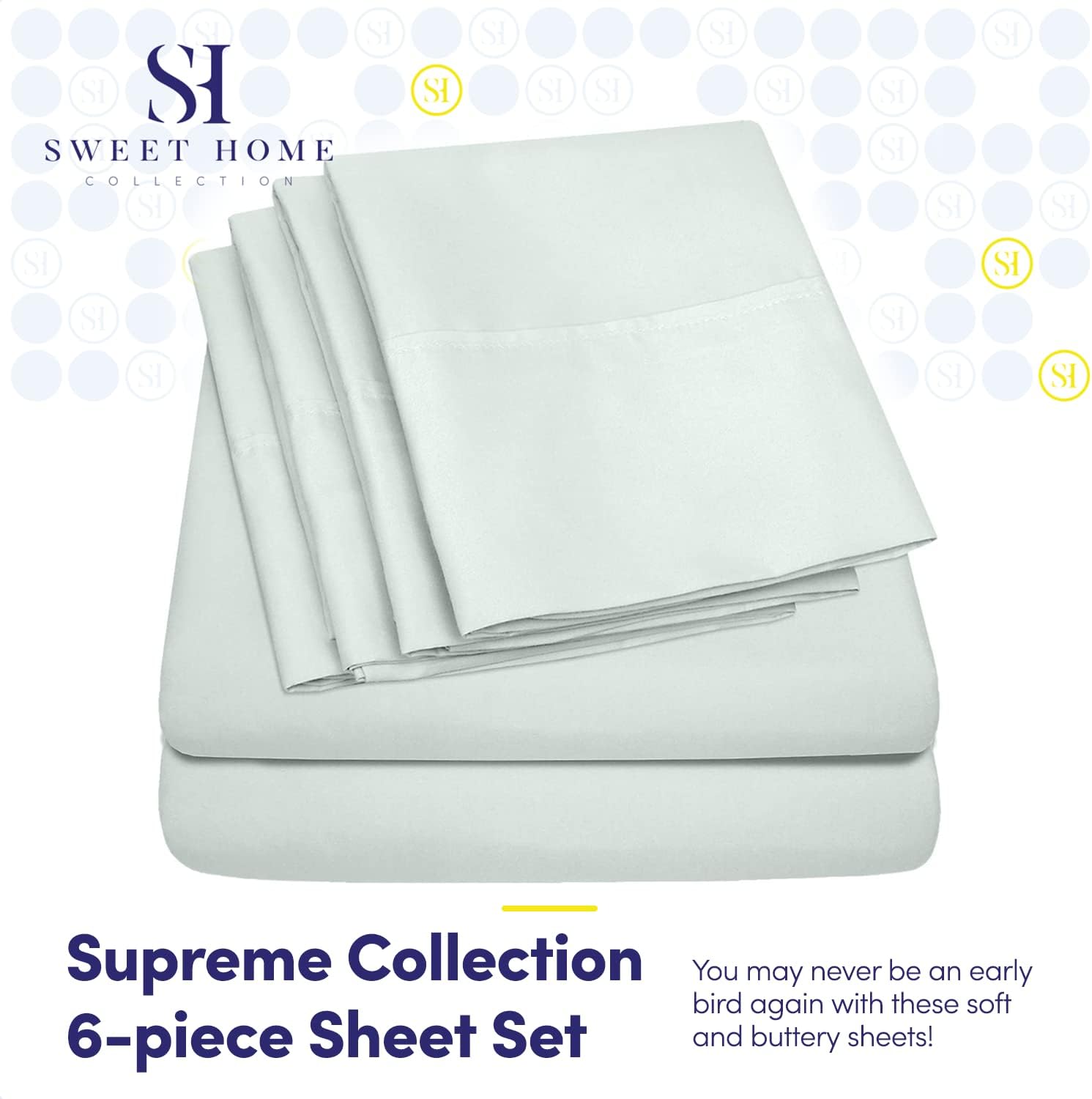 King Size Bed Sheets - 6 Piece 1500 Supreme Collection Fine Brushed Microfiber Deep Pocket King Sheet Set Bedding - 2 Extra Pillow Cases…