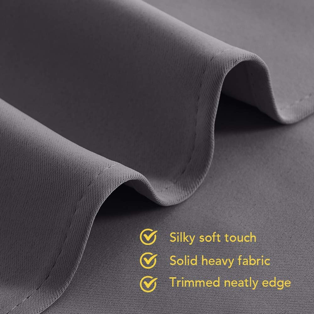 NICETOWN Bedroom Curtains Blackout Drapery Panels, Three Pass Microfiber Thermal Insulated Solid Ring Top Blackout Window Curtains/Drapes…