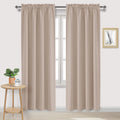 DWCN Blackout Curtains for Living Room Thermal Insulated, Energy Saving & Noise Reducing Bedroom Curtains, Camel, W 52x L 95 Inch, Set of…