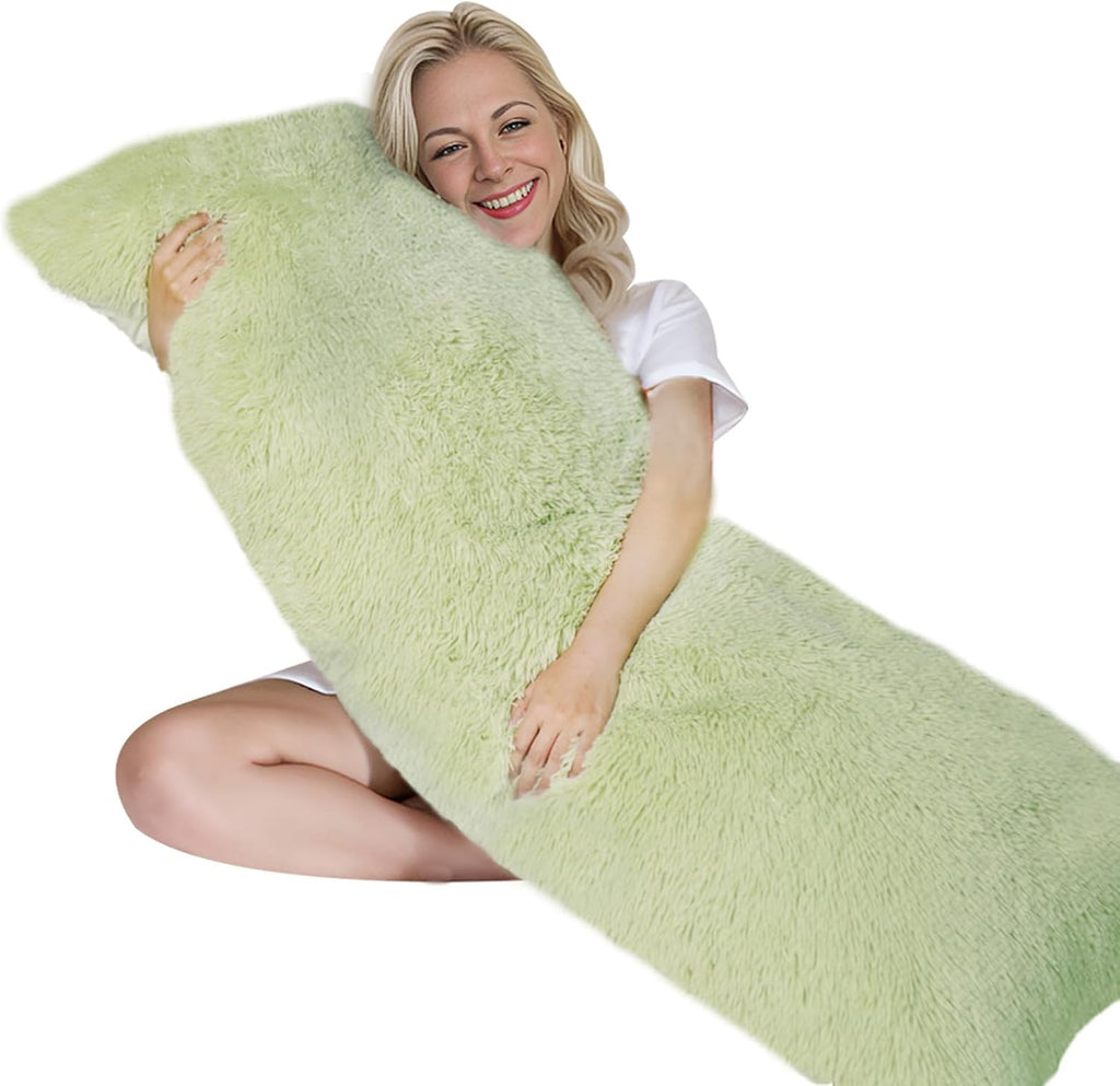 Zonli Fluffy Body Pillow, Full Body Pillows for Adults, Long Pillow for Sleeping with Removable Cover and Adjustable Filling for Side Sleep…
