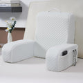 Generic Bed Reading Pillow Back Support with Arms, Removable Pillowcase for Book Working Gaming Resting Watching TV, White/22in Cott…